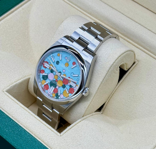 ロレックス オイスターパーペチュアル 124300 セレブレーションモチーフ文字盤|Timeseek