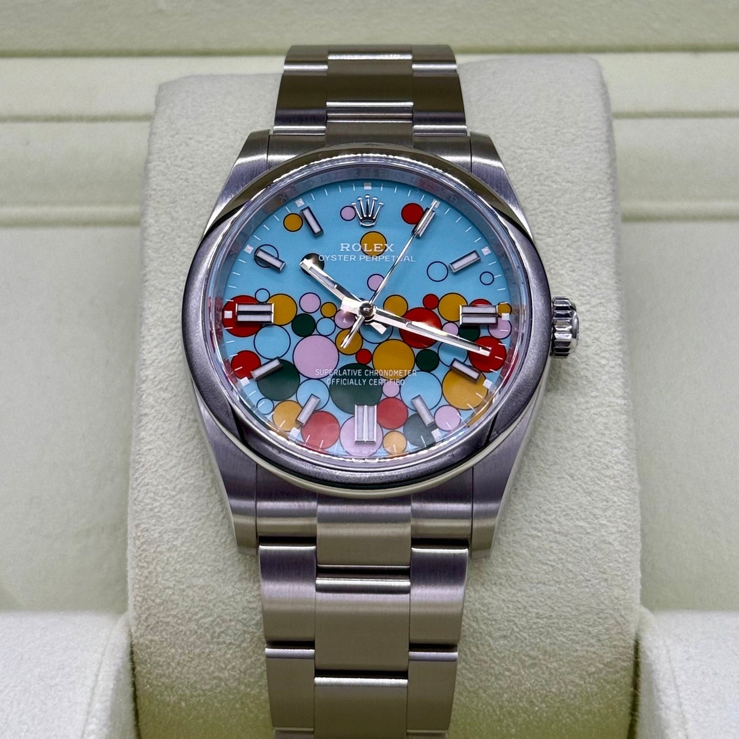 ロレックス オイスターパーペチュアル 126000 セレブレーションモチーフ文字盤|Timeseek