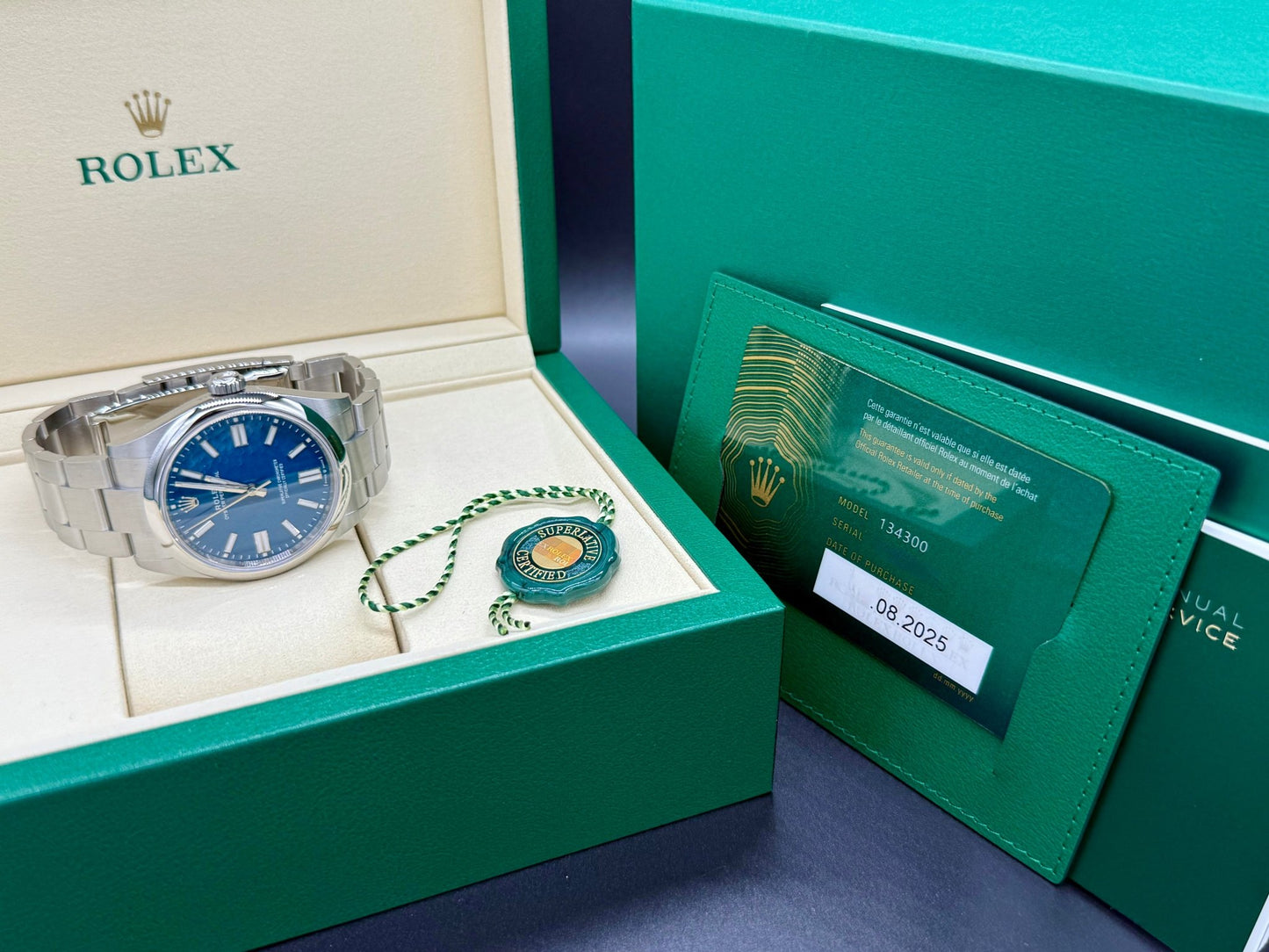 ロレックス オイスターパーペチュアル 134300 メットブルー文字盤|Timeseek