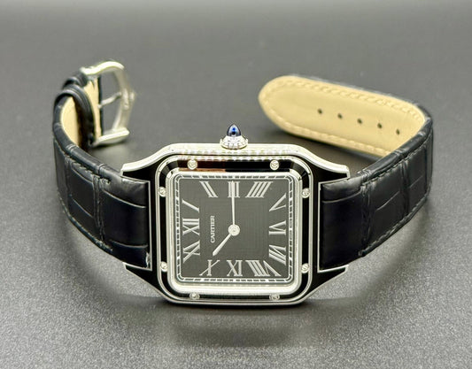 カルティエ サントス デュモン WSSA0046 ブラックラッカー文字盤|Timeseek