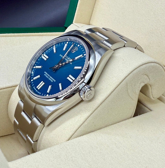 ロレックス オイスターパーペチュアル 134300 メットブルー文字盤｜Timeseek